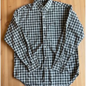 Vintage Polo Jeans Co. Men's Ralph Lauren Flannel Button Shirt L Blue Plaid 0404